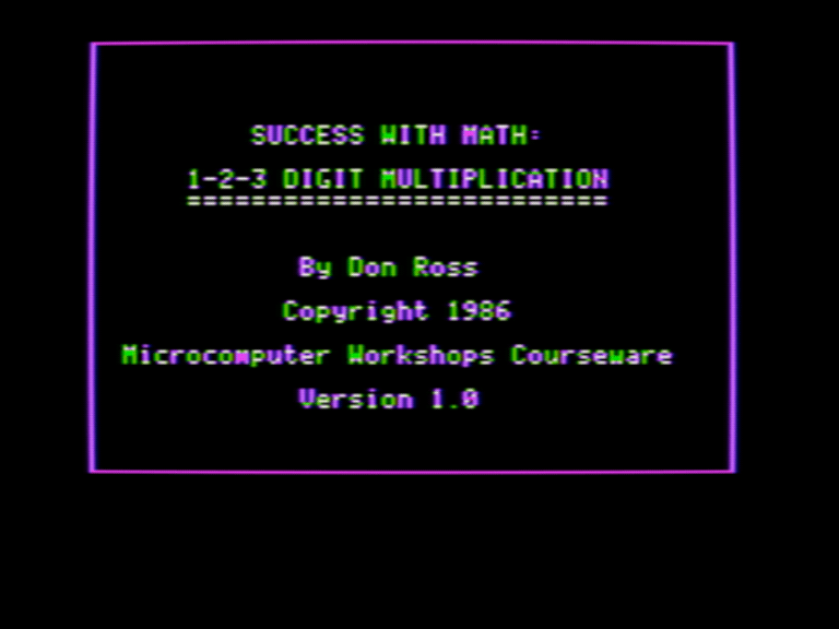 Success with Math: 1-2-3 Digit Multiplication screenshot 1 of 3
