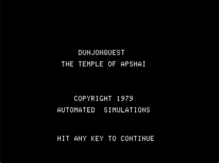 Dunjonquest: The Temple of Apshai screenshot 1 of 3