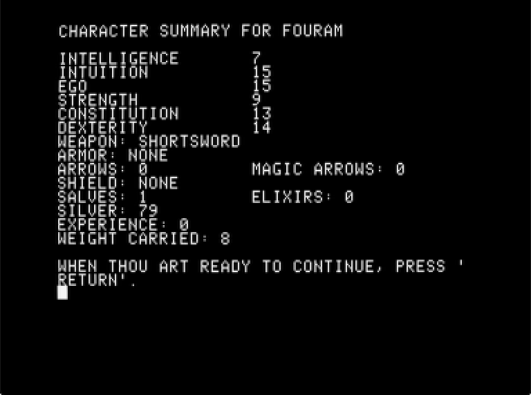 Dunjonquest: The Temple of Apshai screenshot 2 of 3