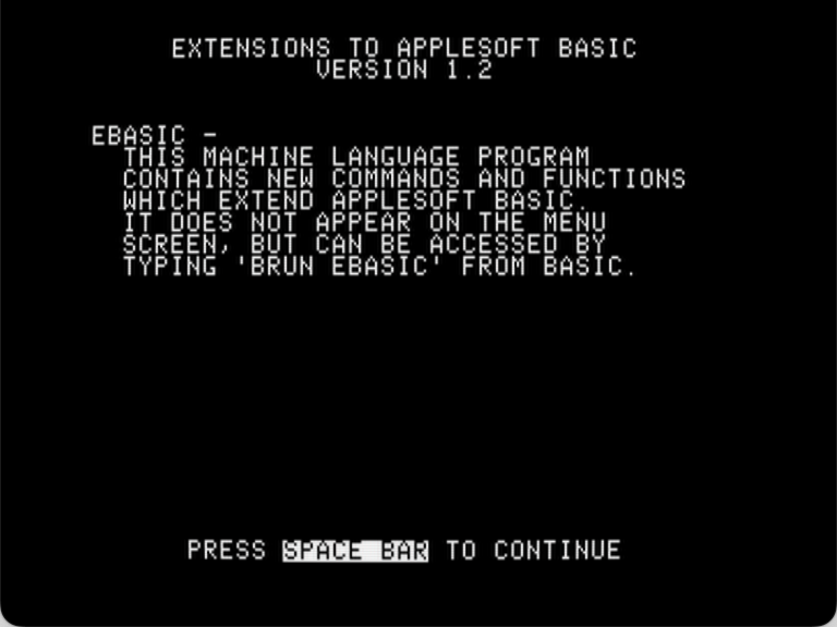 Extensions to Applesoft BASIC screenshot 3 of 3