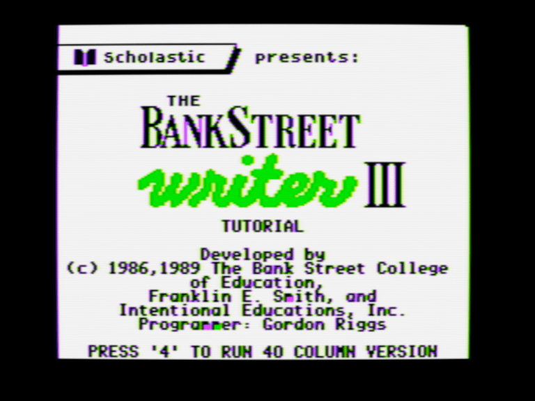 The Bank Street Writer III Tutorial screenshot 1 of 3