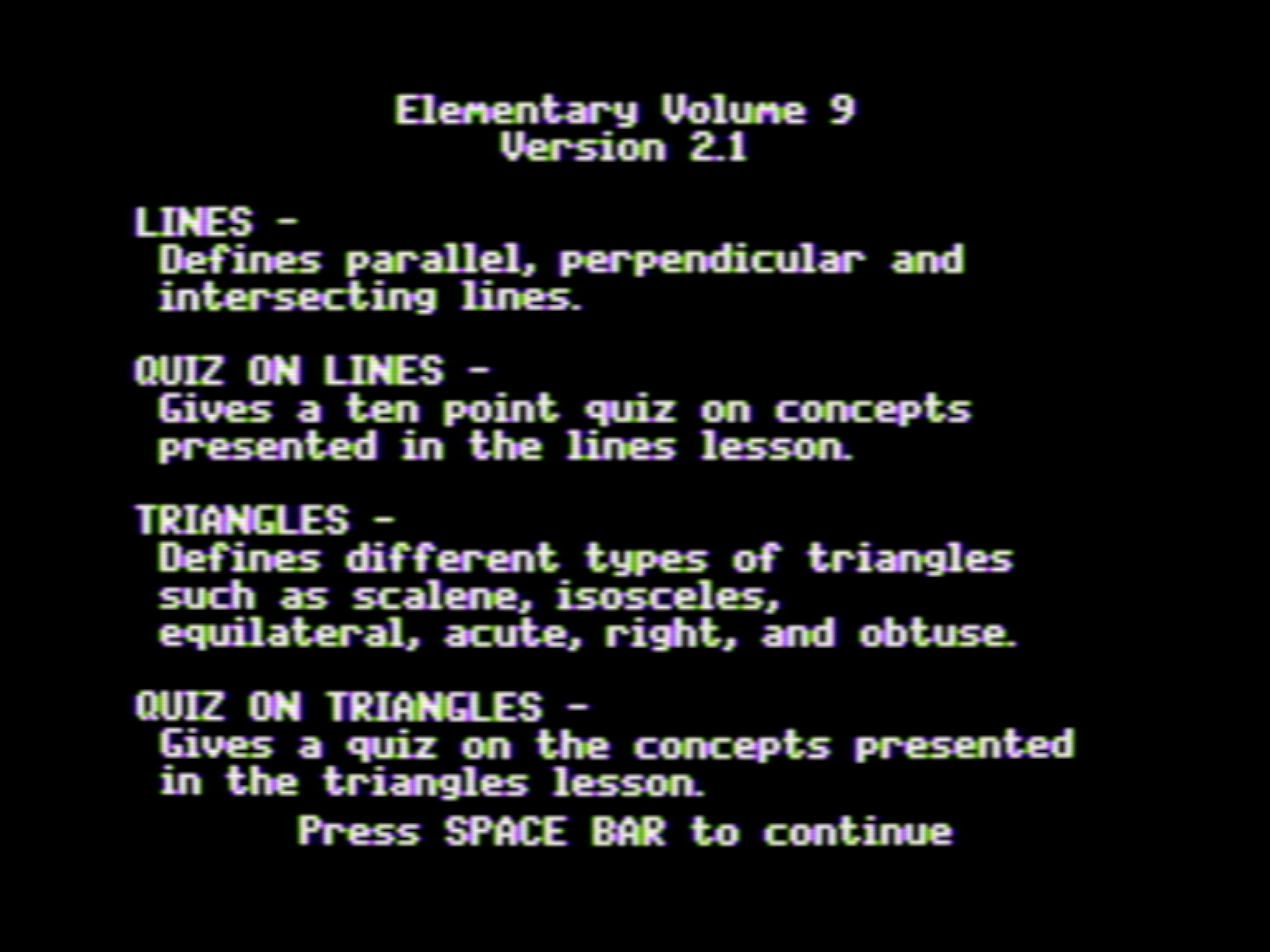 Elementary Volume 9: Geometry (Lines and Triangles) screenshot 3 of 4