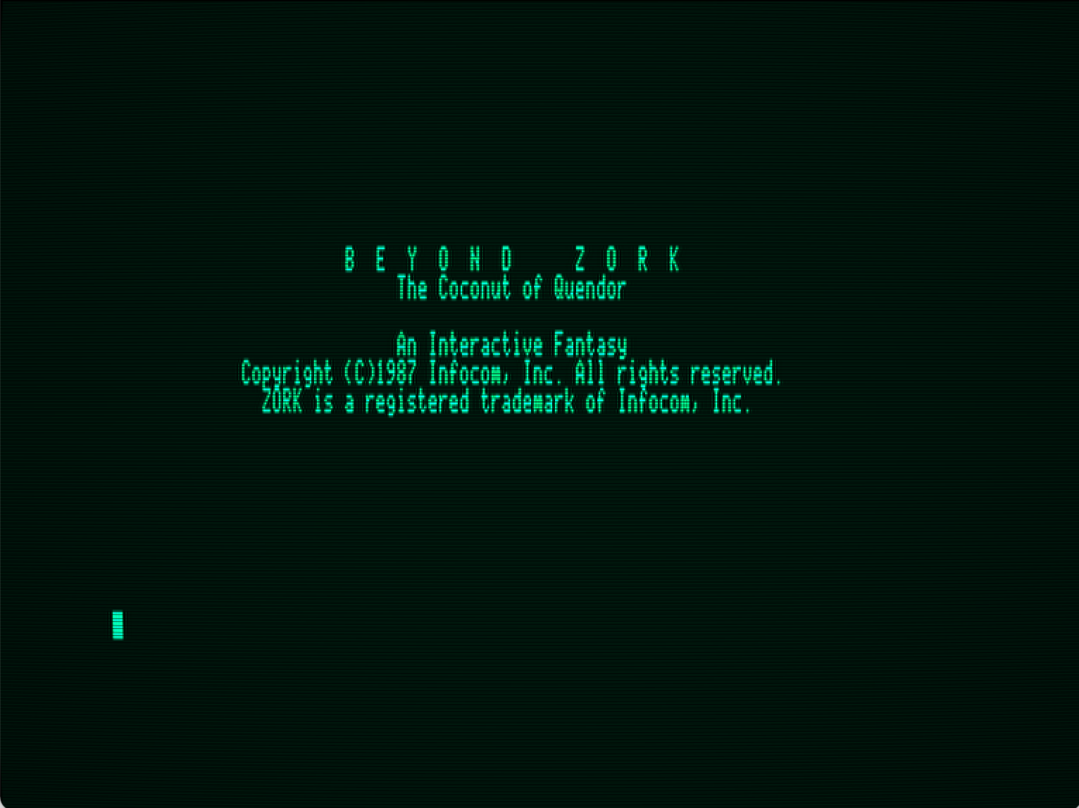 Beyond Zork screenshot 1 of 3
