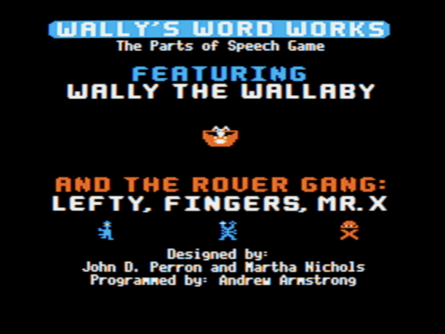 Wally's Word Works: The Parts of Speech Game screenshot 1 of 3