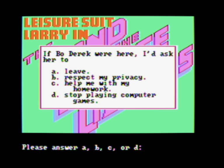 Leisure Suit Larry in The Land of The Lounge Lizards screenshot 10 of 11