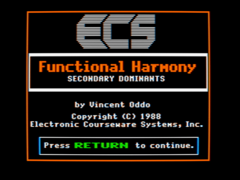 Functional Harmony: Secondary Dominants screenshot 1 of 3
