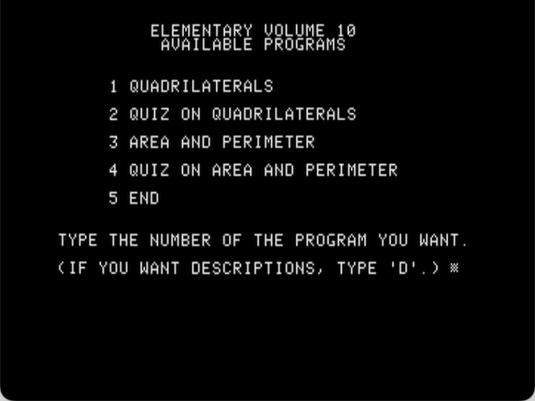 Elementary Volume 10: Geometry (Quadrilaterals: Area and Perimeter) screenshot 2 of 4