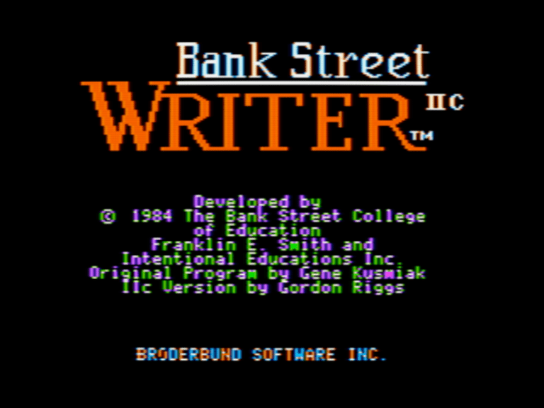 The Bank Street Writer IIc screenshot 1 of 3