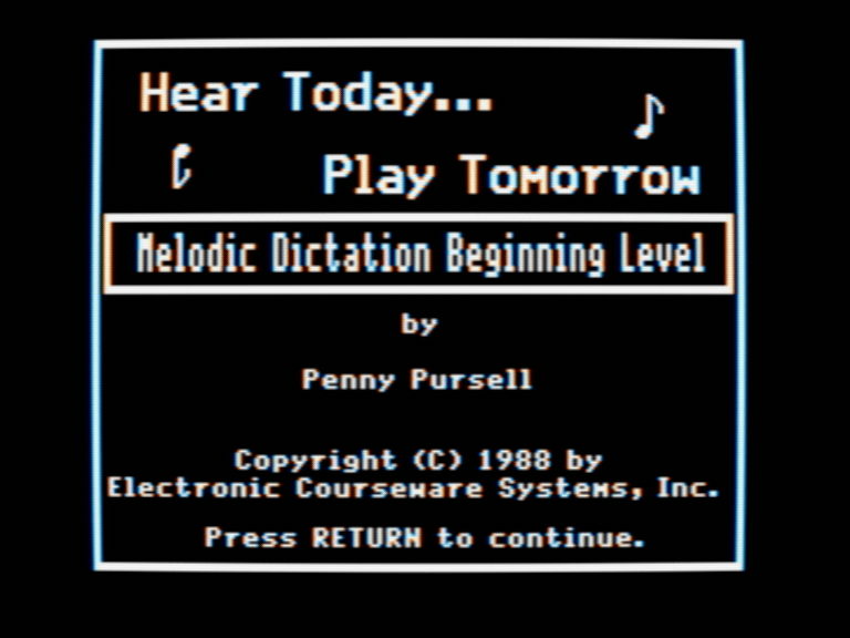 Melodic Dictation: Beginning Level screenshot 1 of 3