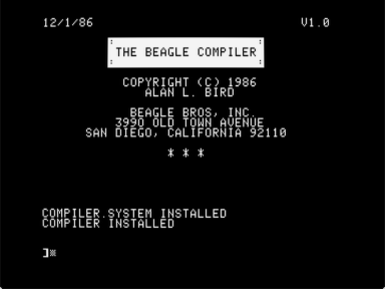 The Beagle Compiler screenshot 1 of 2