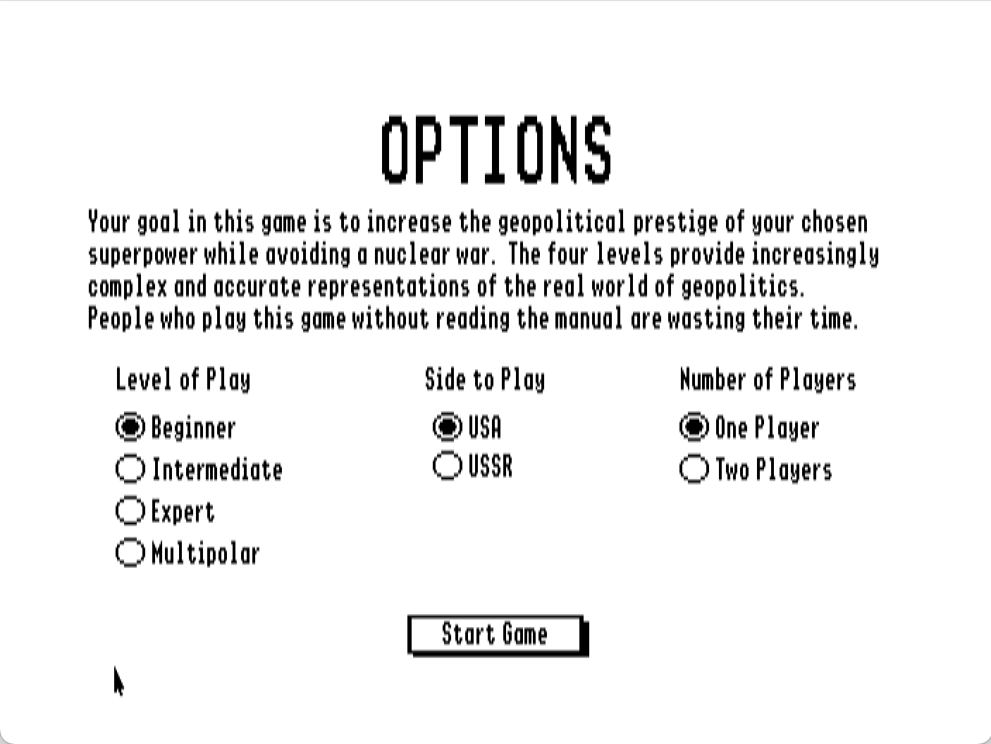 Balance of Power: The 1990 Edition screenshot 2 of 4