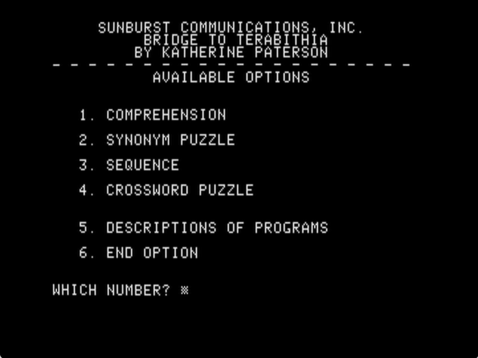 Newbery Winners: Bridge to Terabithia screenshot 1 of 3
