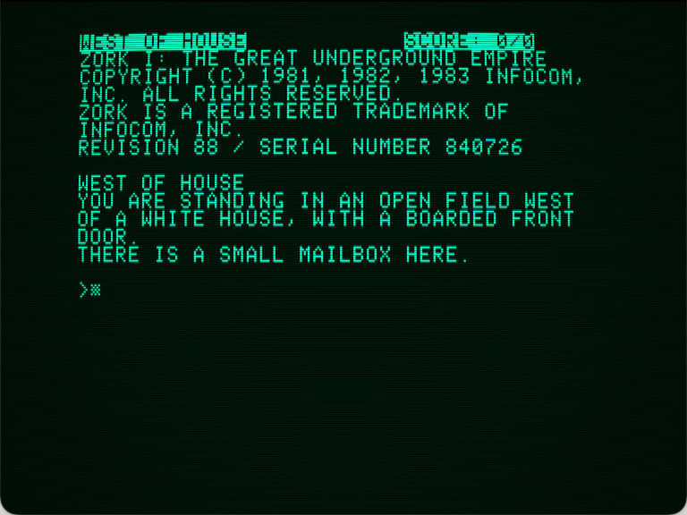 Zork I: The Great Underground Empire screenshot 1 of 3