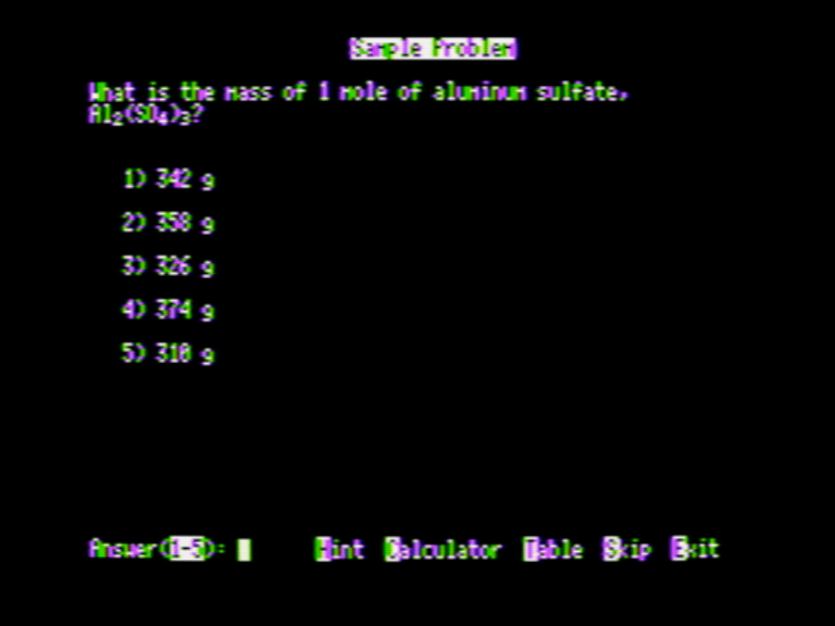 Chemistry Achievement I: Mathematics of Chemistry screenshot 5 of 6