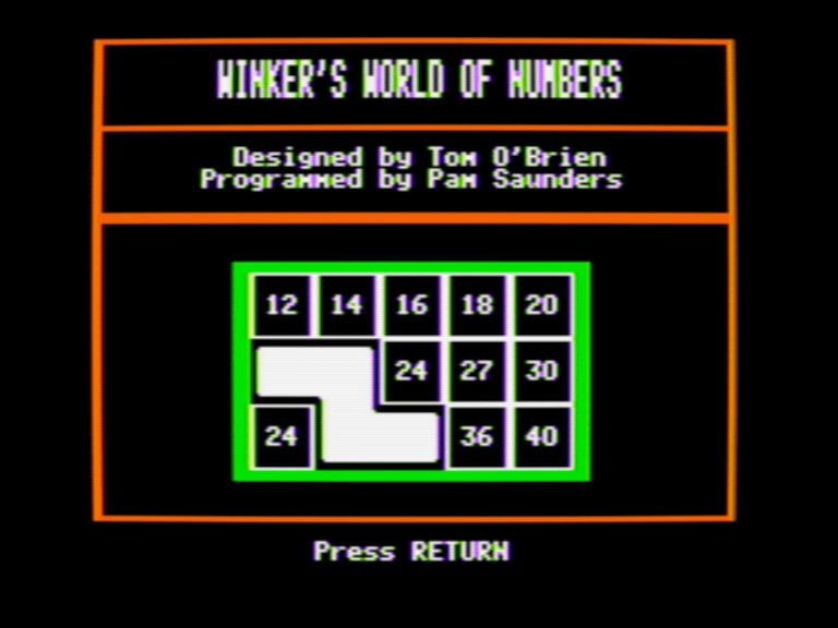 Winker's World of Numbers screenshot 1 of 4