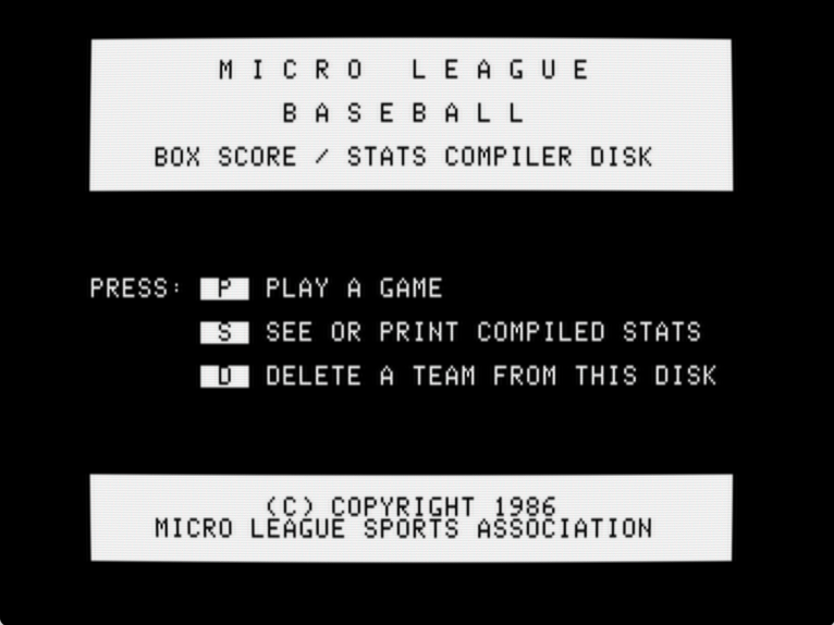 Micro League Baseball Box Score / Stat Compiler Disk screenshot 2 of 3