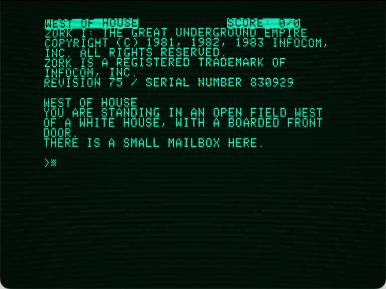 Zork I: The Great Underground Empire screenshot 1 of 3