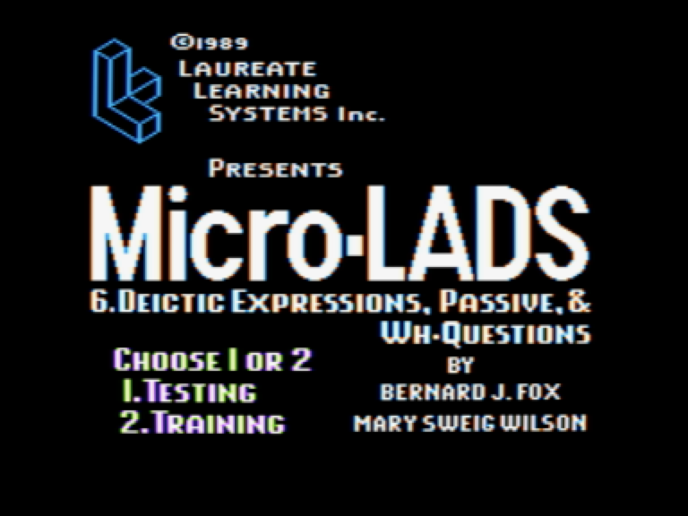 Micro-LADS 6: Deictic Expressions, Passive, WH-questions screenshot 1 of 3