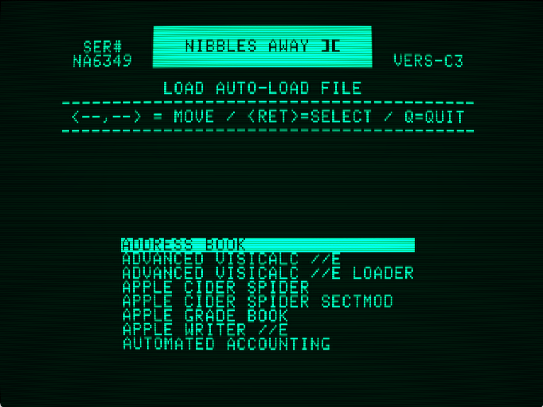 Nibbles Away ][ Auto-Load Files