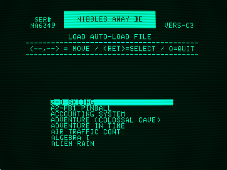 Nibbles Away ][ Auto-Load Files
