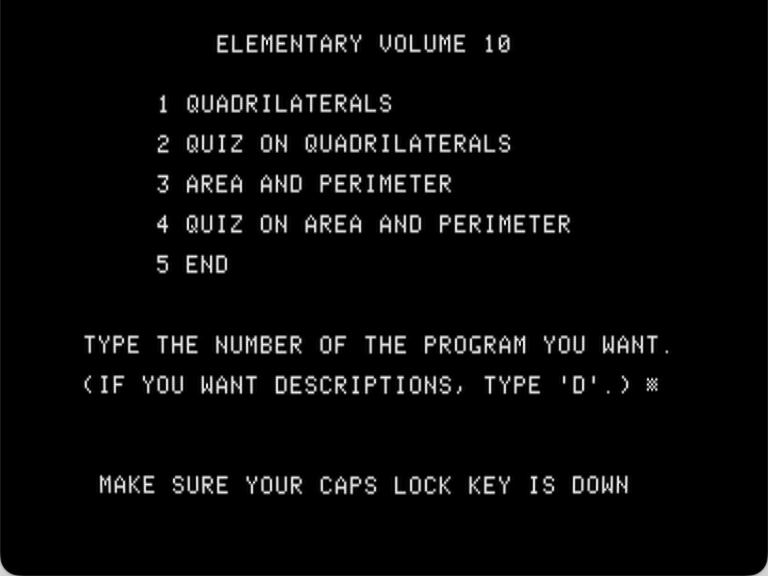 Elementary Volume 10: Geometry (Quadrilaterals: Area and Perimeter) screenshot 2 of 4