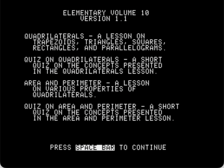 Elementary Volume 10: Geometry (Quadrilaterals: Area and Perimeter) screenshot 3 of 4