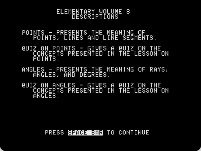 Elementary Volume 8: Geometry (Points and Angles) screenshot 3 of 4