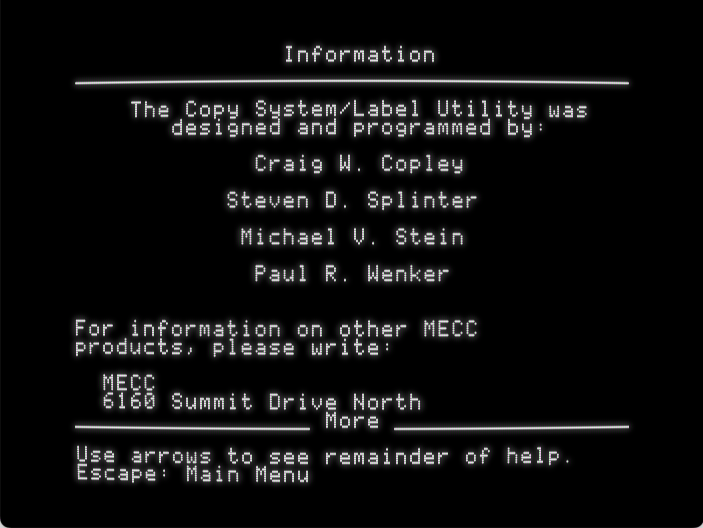 MECC Copy System / Label Utility screenshot 4 of 4