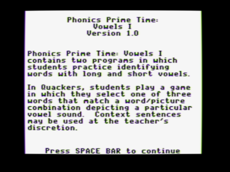 Phonics Prime Time: Vowels I screenshot 3 of 5