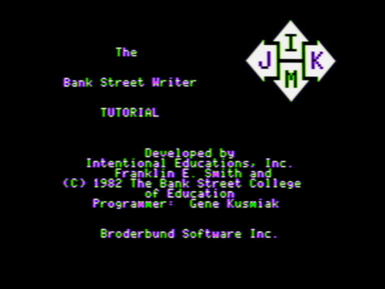The Bank Street Writer Tutorial screenshot 1 of 3