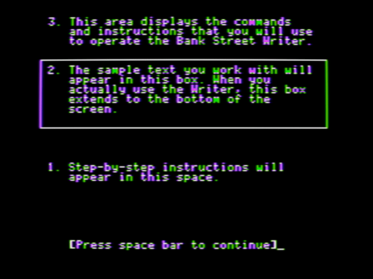 The Bank Street Writer Tutorial screenshot 2 of 3