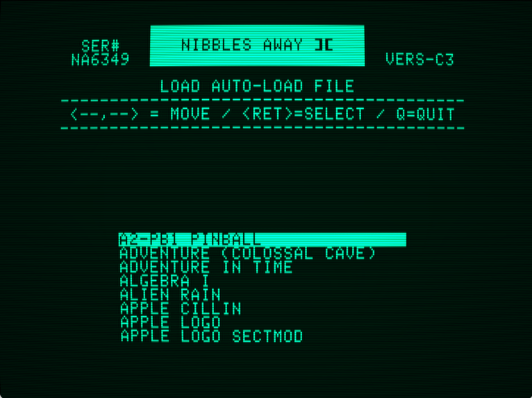 Nibbles Away ][ Auto-Load Files