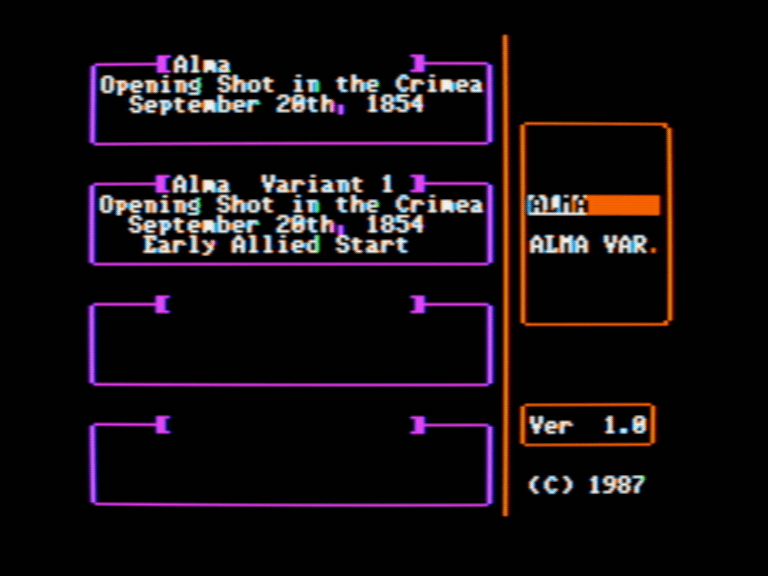 Decisive Battles Scenario Disk: Alma screenshot 1 of 3