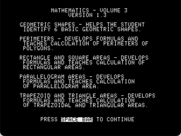 Mathematics Volume 3: Formulas, Shapes, and Skills screenshot 3 of 3