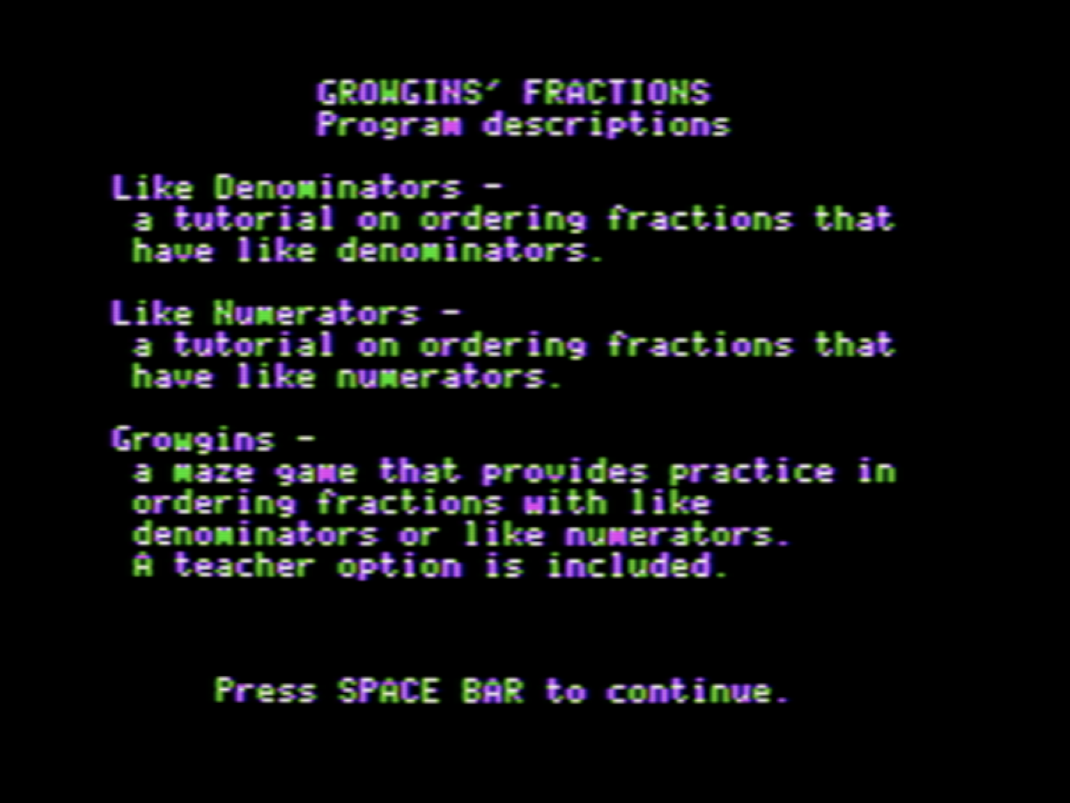 Growgins' Fractions screenshot 3 of 3