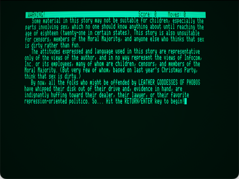 Leather Goddesses of Phobos screenshot 2 of 4