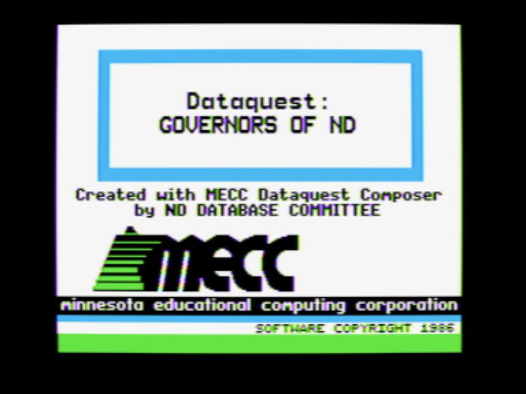 Governors and First Ladies of North Dakota Database