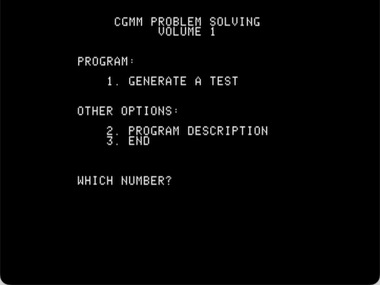 Computer Generated Mathematics Materials Volume 1: Problem Solving screenshot 2 of 3