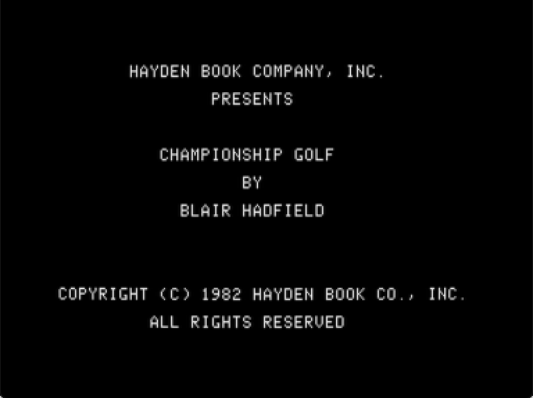 Championship Golf screenshot 1 of 3