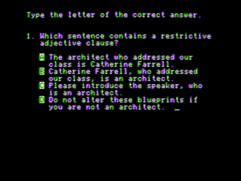 Clauses and Whole Sentences screenshot 3 of 3