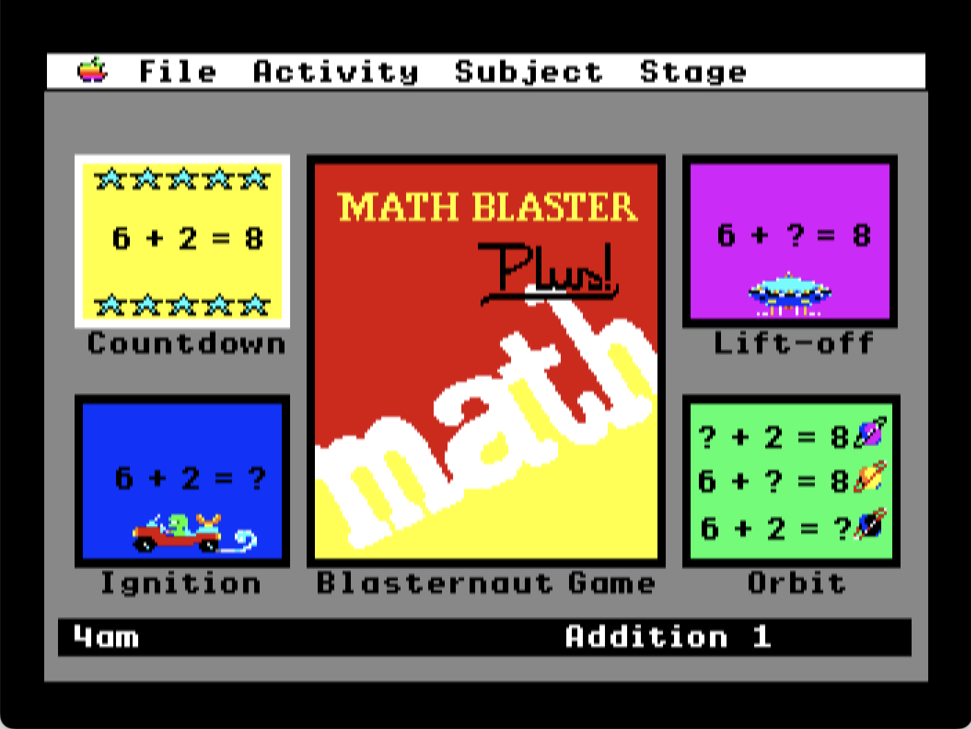Math Blaster Plus! IIgs screenshot 1 of 4