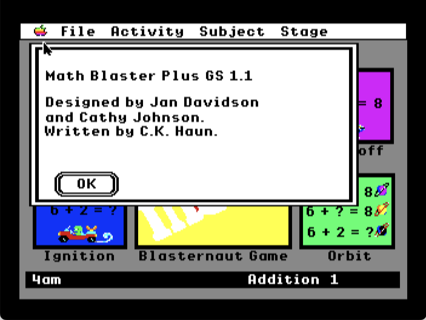 Math Blaster Plus! IIgs screenshot 3 of 4