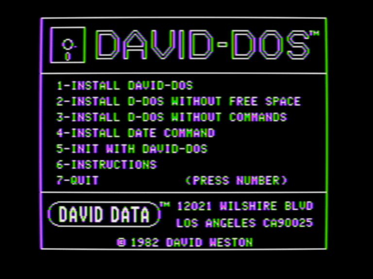 David-DOS screenshot 1 of 3