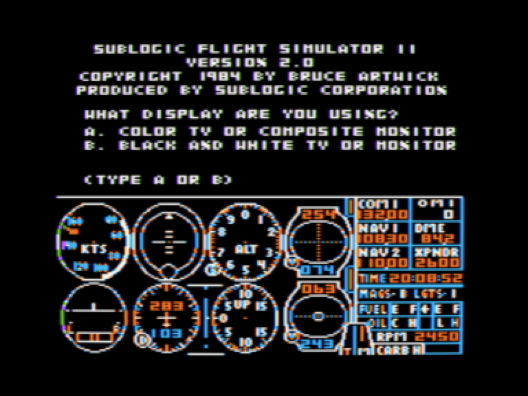 Flight Simulator II screenshot 1 of 5