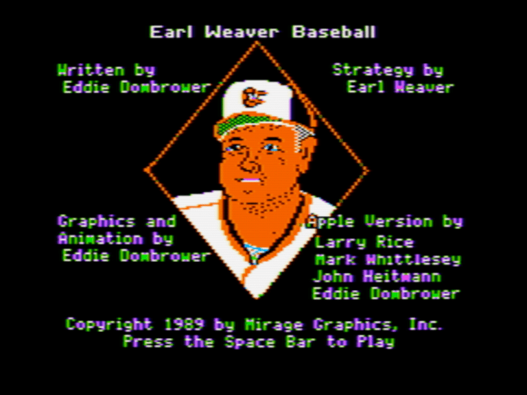Earl Weaver Baseball screenshot 1 of 4
