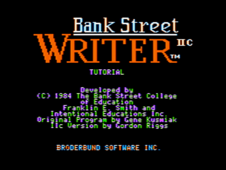 The Bank Street Writer IIc Tutorial screenshot 1 of 3