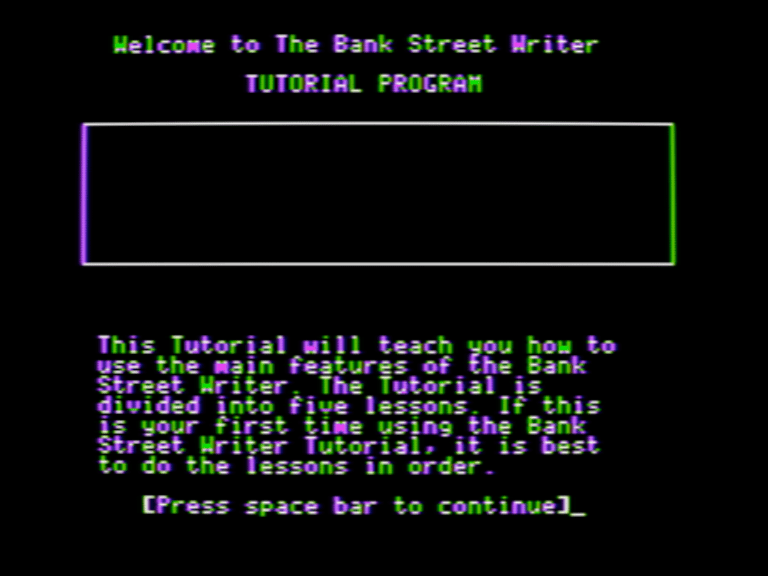 The Bank Street Writer IIc Tutorial screenshot 2 of 3