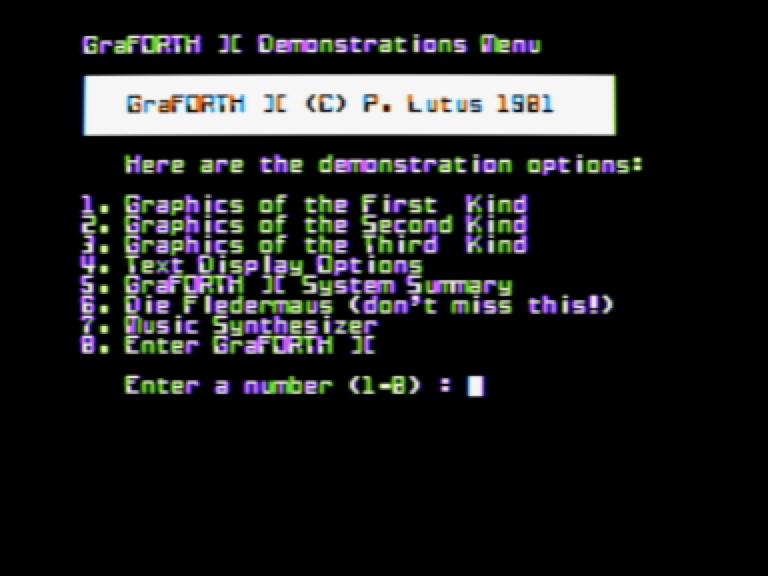 GraFORTH screenshot 2 of 3