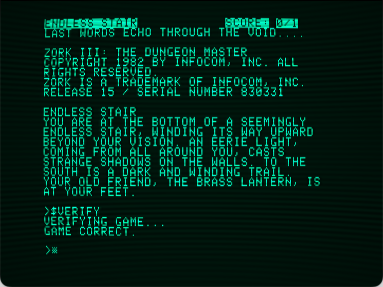 Zork III: The Dungeon Master screenshot 2 of 3