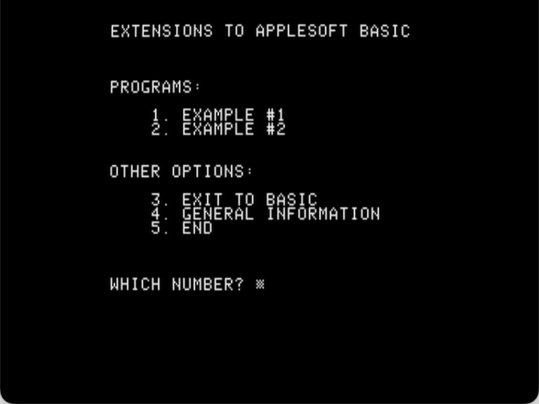 Extensions to Applesoft BASIC screenshot 2 of 3